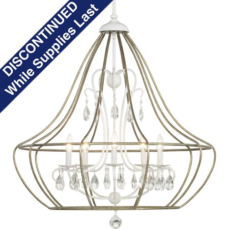 Progress Lighting Fleurette Collection Five-Light Chandelier P400152-151